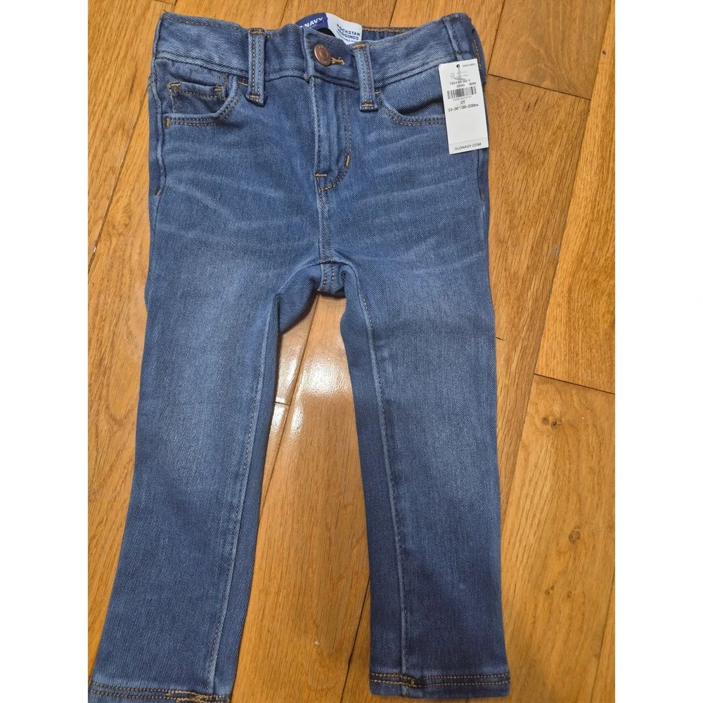 Old Navy Toddler Rockstar Jeggings Medium Wash Blue 360 Stretch 2T 785195-00-1
